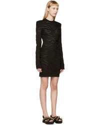 Robe imprimée noire Balmain