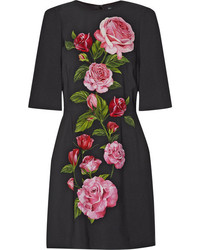 Robe imprimée noire Dolce & Gabbana