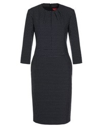 Robe imprimée noire Hugo Boss
