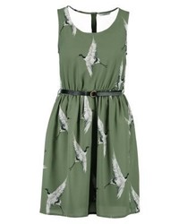 Robe imprimée olive Only