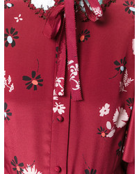 Robe imprimée rouge Valentino