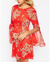 Robe imprimée rouge Asos