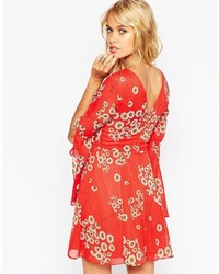 Robe imprimée rouge Asos