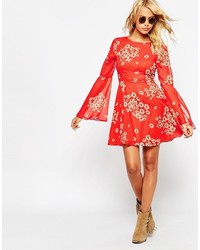 Robe imprimée rouge Asos