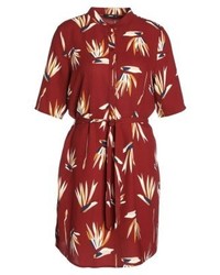 Robe imprimée rouge Only