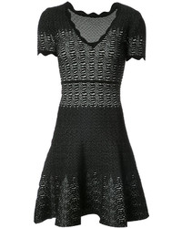 Robe imprimée serpent noire Yigal Azrouel