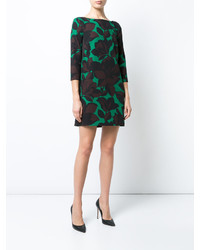 Robe imprimée vert foncé Milly