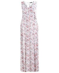 Robe longue à fleurs blanche Cortefiel
