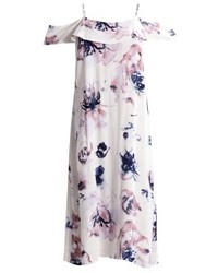Robe longue à fleurs blanche Minimum