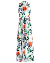 Robe longue à fleurs blanche Minimum