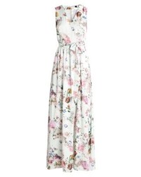 Robe longue à fleurs blanche Studio 75