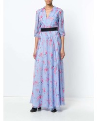 Robe longue à fleurs bleu clair Vilshenko