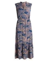 Robe longue à fleurs bleu clair Noa Noa
