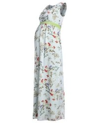 Robe longue à fleurs bleu clair Sara'