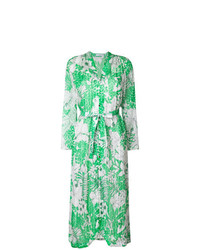 Robe longue à fleurs vert menthe Roseanna