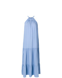 Robe longue à volants bleu clair Erika Cavallini