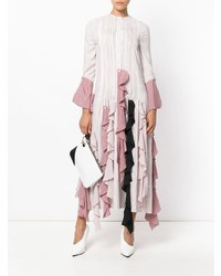 Robe longue à volants rose JW Anderson