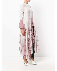 Robe longue à volants rose JW Anderson