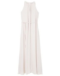 Robe longue beige Mango