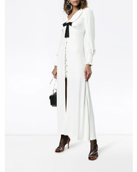 Robe longue blanche et noire Alessandra Rich