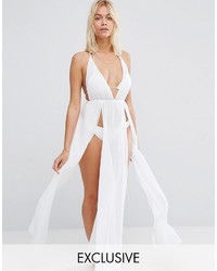 Robe longue blanche Wolfwhistle