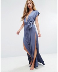 Robe longue bleue Asos