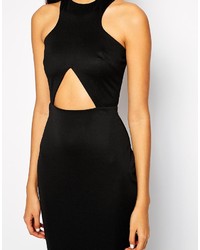 Robe longue découpée noire Aq/Aq