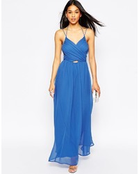 Robe longue découpée noire Asos