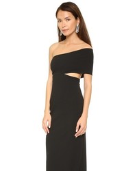 Robe longue découpée noire SOLACE London