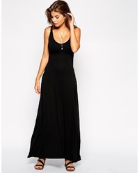 Robe longue découpée noire