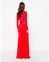 Robe longue découpée rouge Forever Unique