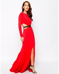 Robe longue découpée rouge Forever Unique