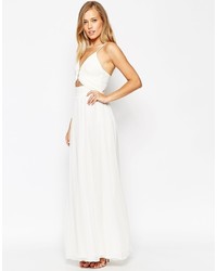 Robe longue en chiffon noire Asos