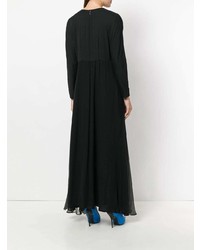 Robe longue en chiffon noire William Vintage