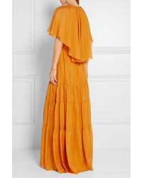 Robe longue en chiffon tabac Rachel Zoe