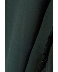 Robe longue en chiffon vert foncé Cédric Charlier