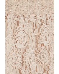 Robe longue en crochet beige Anna Sui