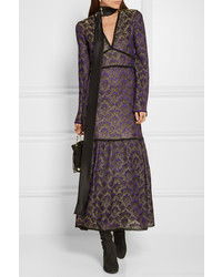 Robe longue en crochet violette Roberto Cavalli