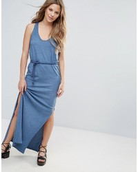 Robe longue en denim bleue Brave Soul