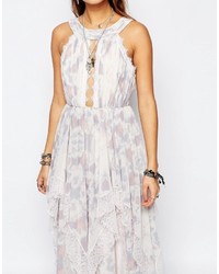 Robe longue en dentelle blanche Free People