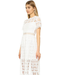 Robe longue en dentelle blanche Alexis