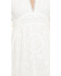 Robe longue en dentelle blanche Anna Sui