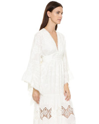 Robe longue en dentelle blanche Anna Sui