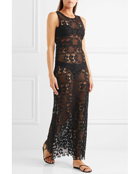 Robe longue en dentelle noire Melissa Odabash