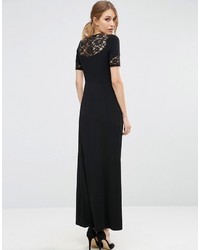 Robe longue en dentelle noire Asos