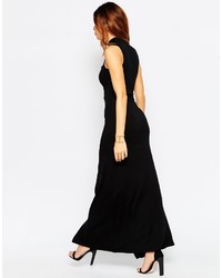 Robe longue en dentelle noire Asos