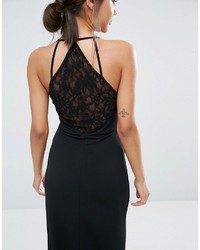 Robe longue en dentelle noire Asos