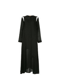 Robe longue en lin noire