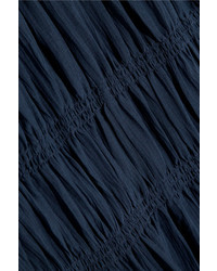 Robe longue en soie bleu marine Tibi