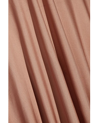 Robe longue en soie marron clair Valentino